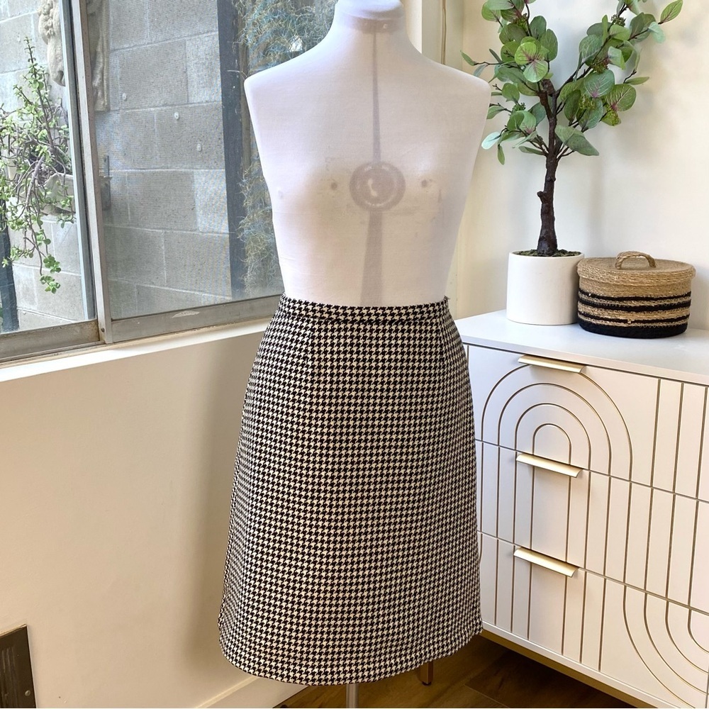 Vintage American Rag Houndstooth Pencil Skirt, Size XS/S (26/27), NWOT
